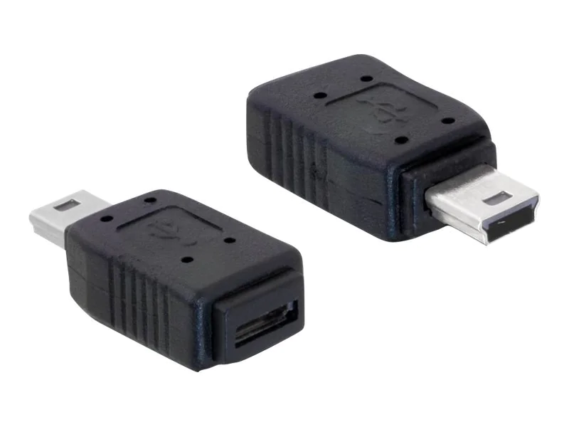 Delock - USB-Adapter - Mini-USB, Typ B (M) zu Micro-USB Typ B (W) - Schwarz