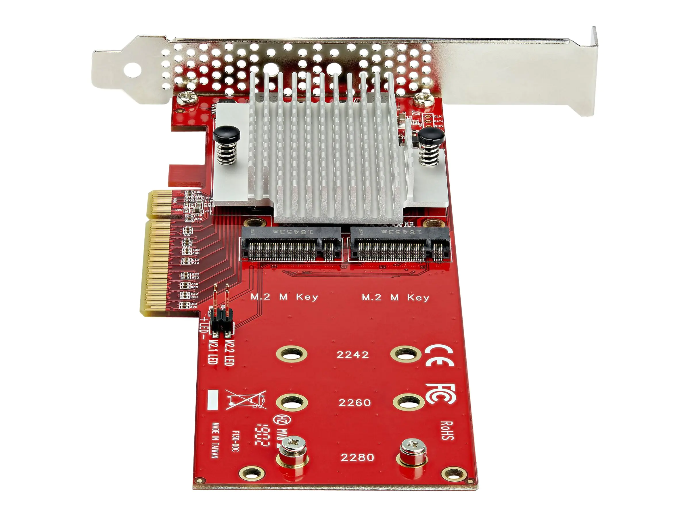 StarTech Dual M.2 PCIe SSD Adapter Karte - x8 / x16 Dual NVMe oder AHCI M.2 SSD zu PCI Express 3.0 - M.2 NGFF PCIe (M-Key) kompatibel - Unterstützt 2242, 2260, 2280 - JBOD - Mac & PC (PEX8M2E2) - Schnittstellenadapter - M.2 - Expansion Slot to M.2 - M.2 C