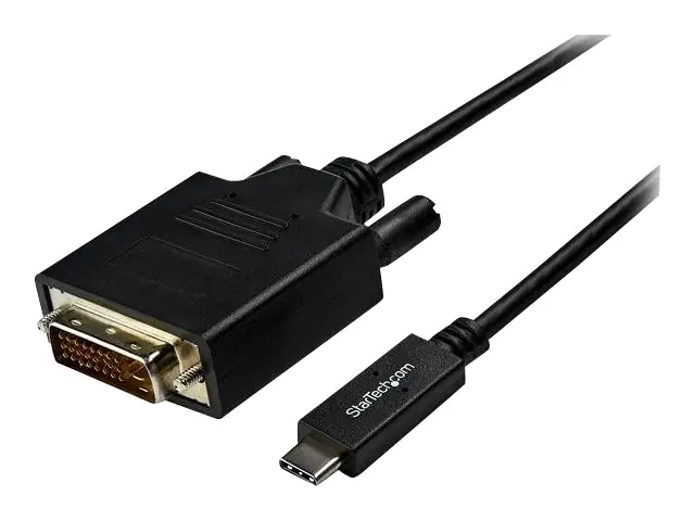 StarTech USB-C auf DVI Kabel - USB 3.1 Typ C zu DVI - Monitorkabel - 1920 x 1200 - Schwarz - Externer Videoadapter - VIA/VLI - VL100 / Parade - PS171 - USB-C - DVI - Schwarz - für P/N: TB4CDOCK