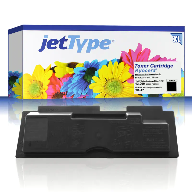 jetType Toner kompatibel zu Kyocera/Mita 370PT5KW TK17 Schwarz 6.000 Seiten 1 Stück