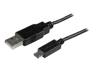 StarTech 0,5m Micro USB Ladekabel für Android Smartphones und Tablets - USB A auf Micro B Kabel / Datenkabel / Anschlusskabel - USB-Kabel - Micro-USB Typ B (M) zu USB (M) - USB 2.0 - 50 cm - Schwarz