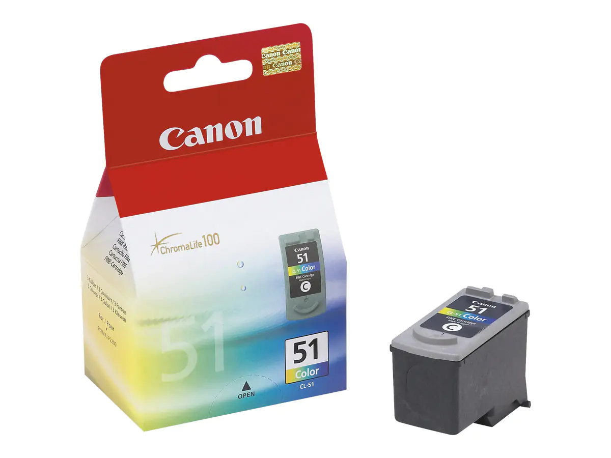 Canon CL-51 - Mit hoher Kapazität - Farbe (Cyan, Magenta, Gelb) - Original - Tintenbehälter - für PIXMA iP6210, iP6220, iP6310, MP150, MP160, MP170, MP180, MP450, MP460, MX300, MX310