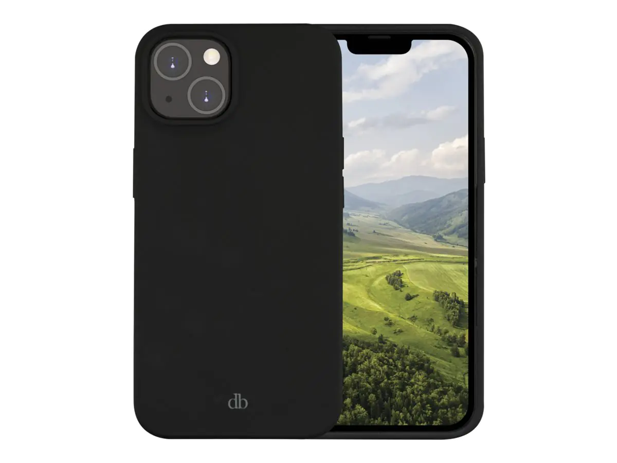 dbramante1928 Greenland - Hintere Abdeckung für Mobiltelefon - 100 % recycelter Kunststoff - Night Black - für Apple iPhone 14 Plus
