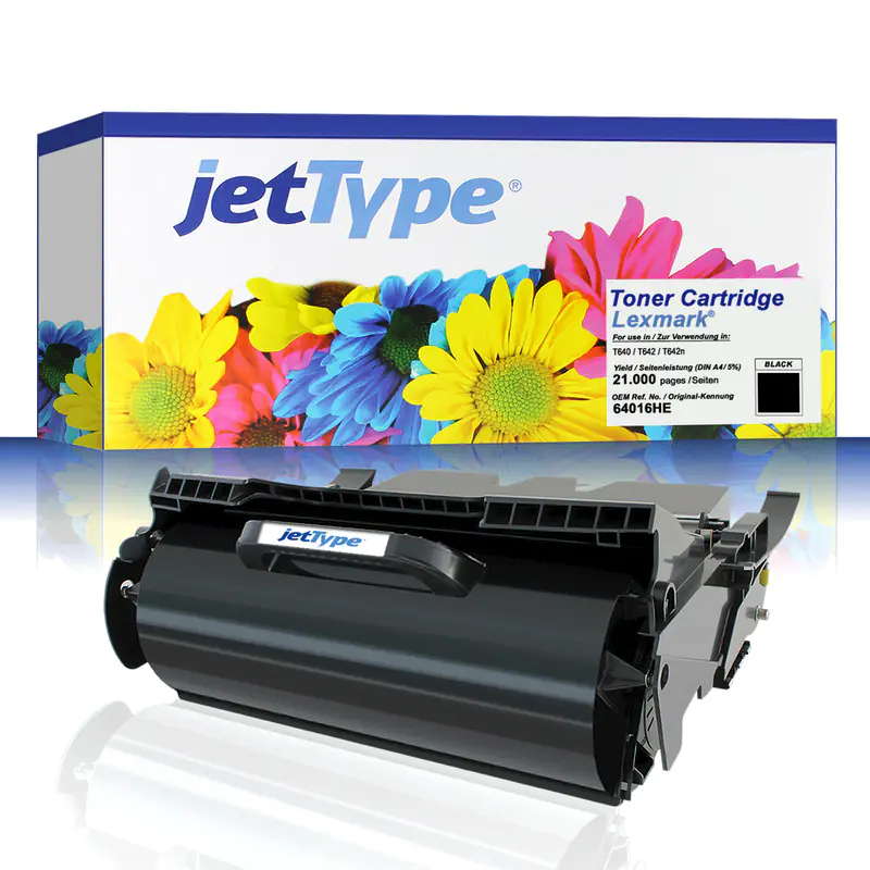 jetType Toner kompatibel zu Lexmark 64016HE schwarz 21.000 Seiten 1 Stück