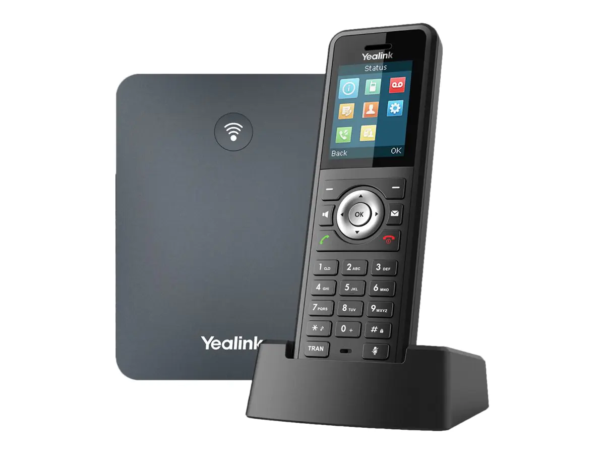 Yealink W79P - Schnurloses VoIP-Telefon - mit Bluetooth-Schnittstelle mit Rufnummernanzeige - IP-DECT - dreiweg Anruffunktion - SIP, SIP v2, RTCP-XR, VQ-RTCPXR - Schwarz, Classic Gray