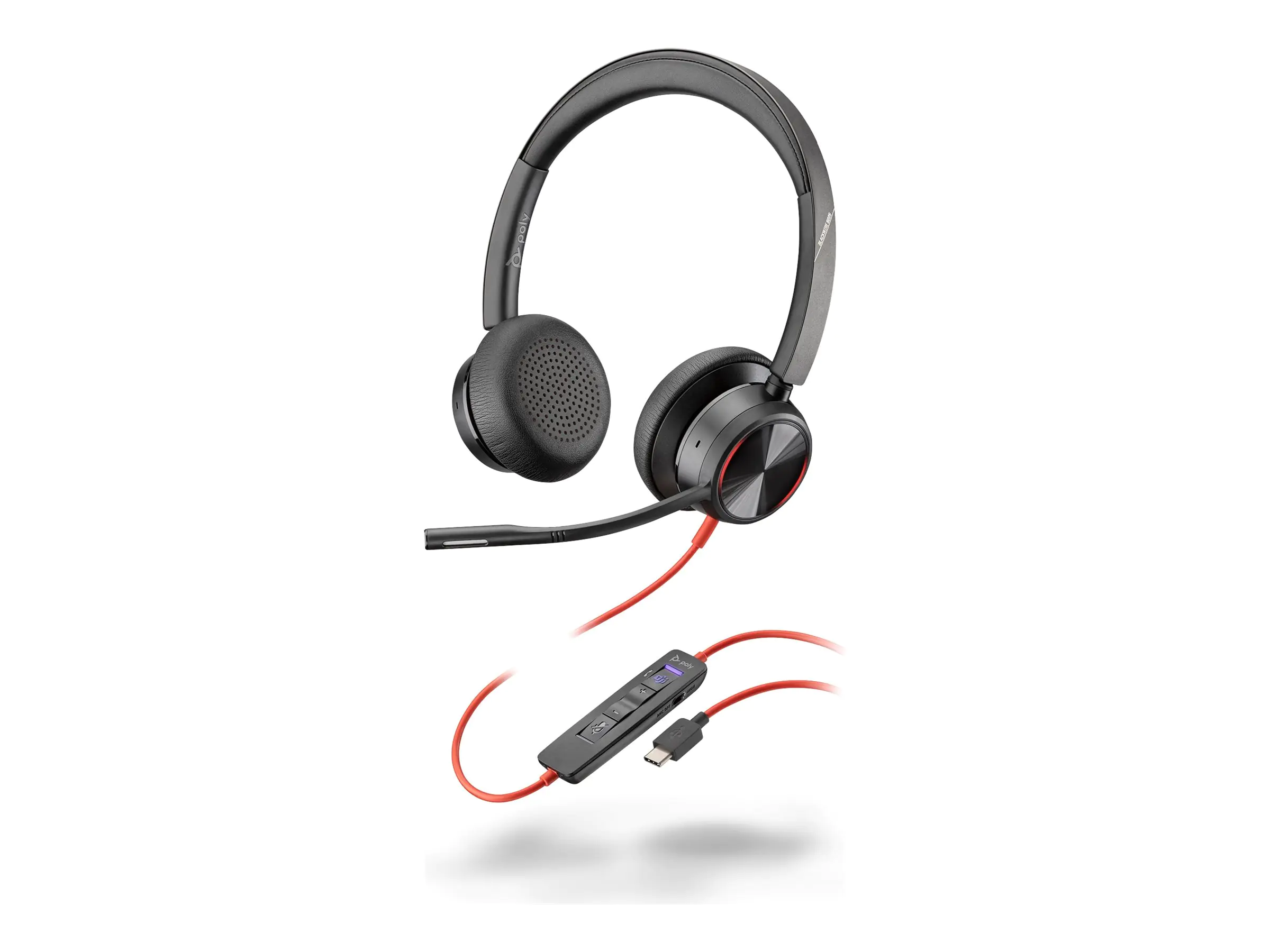 Poly Blackwire 8225 - Blackwire 8200 series - Headset - On-Ear - kabelgebunden - aktive Rauschunterdrückung - USB-C - Schwarz - Zertifiziert für Microsoft Teams, UC-zertifiziert