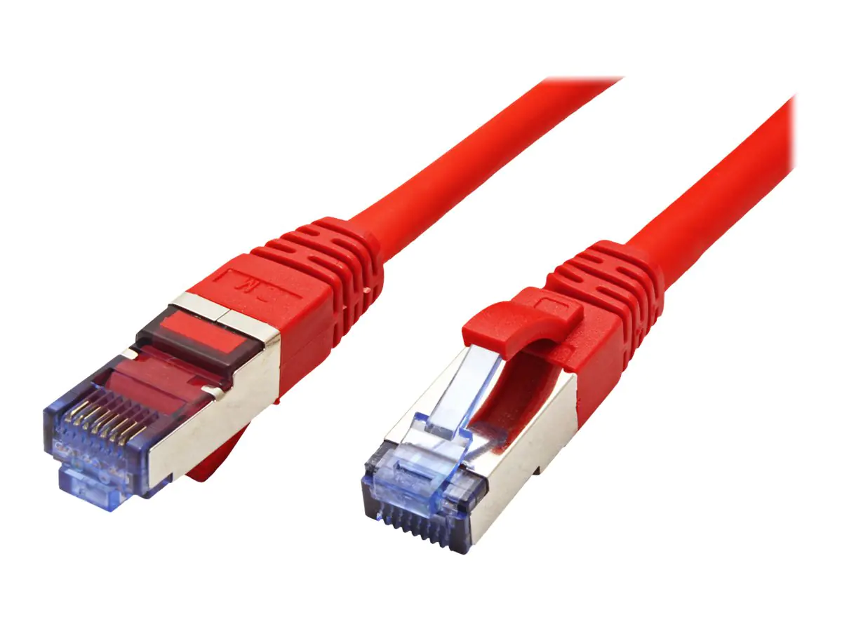 VALUE - Patch-Kabel - RJ-45 (M) bis RJ-45 (M) - 1.5 m - SFTP, PiMF - CAT 6a - halogenfrei, geformt, ohne Haken, verseilt - Rot