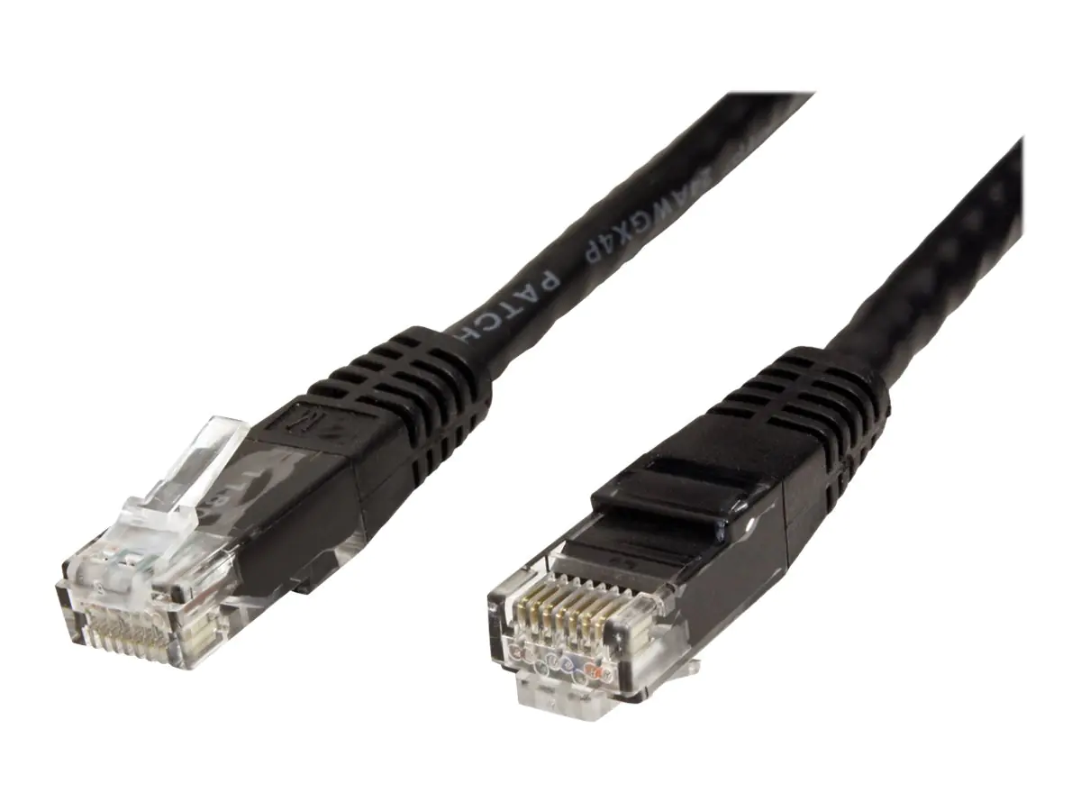 VALUE - Patch-Kabel - RJ-45 (M) zu RJ-45 (M) - 1 m - UTP - CAT 6e - geformt, verseilt - Schwarz