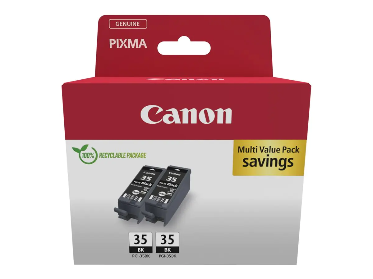 Canon Tinte Doppelpack 1509B029 PGI-35 Schwarz 191 Seiten 9,3 ml Stück