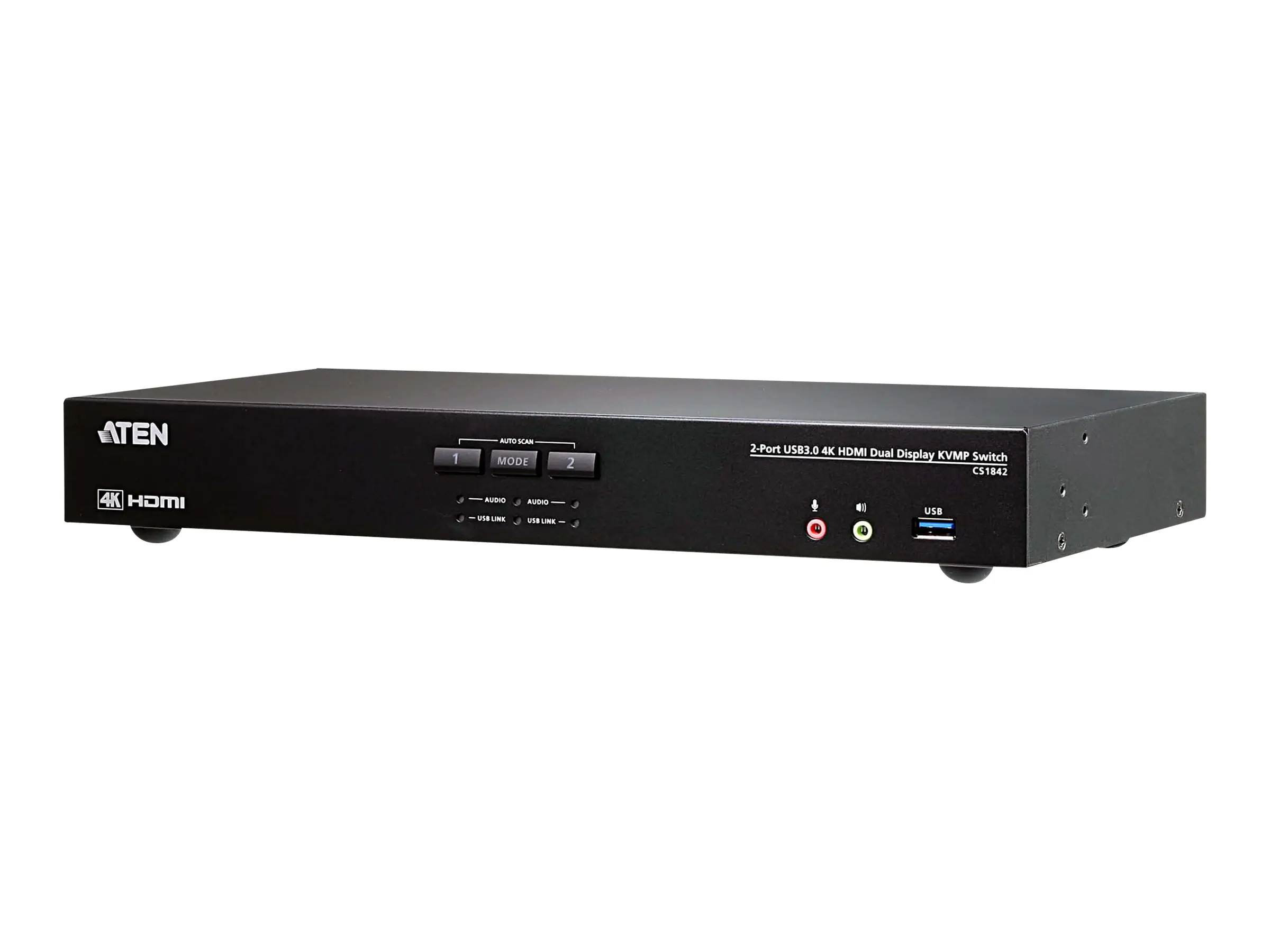 ATEN CS1842 2-Port USB 3.0 4K HDMI Dual Display KVMP Switch - KVM-/Audio-/USB-Switch - 2 x KVM/Audio/USB - 1 lokaler Benutzer - Desktop - für VanCryst VS184B