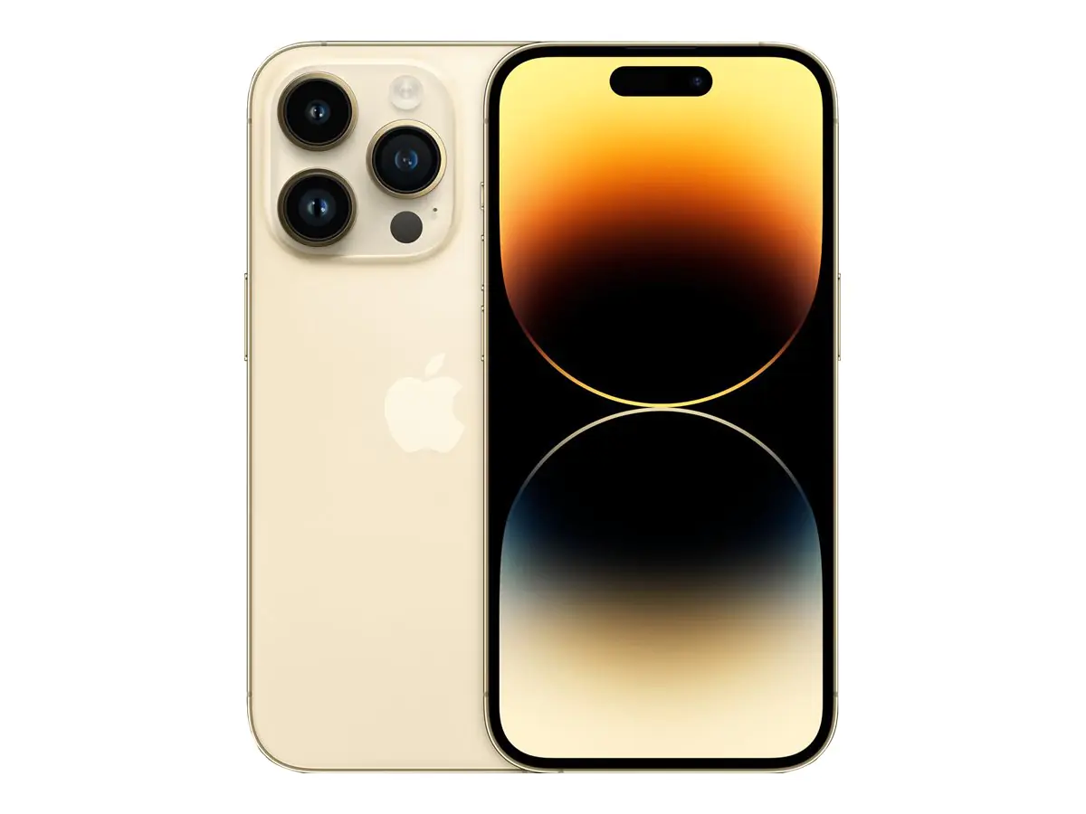 Apple iPhone 14 Pro - 5G Smartphone - Dual-SIM / Interner Speicher 1 TB - OLED-Display - 6.1" - 2556 x 1179 Pixel (120 Hz) - Triple-Kamera 48 MP, 12 MP, 12 MP - front camera 12 MP - Gold