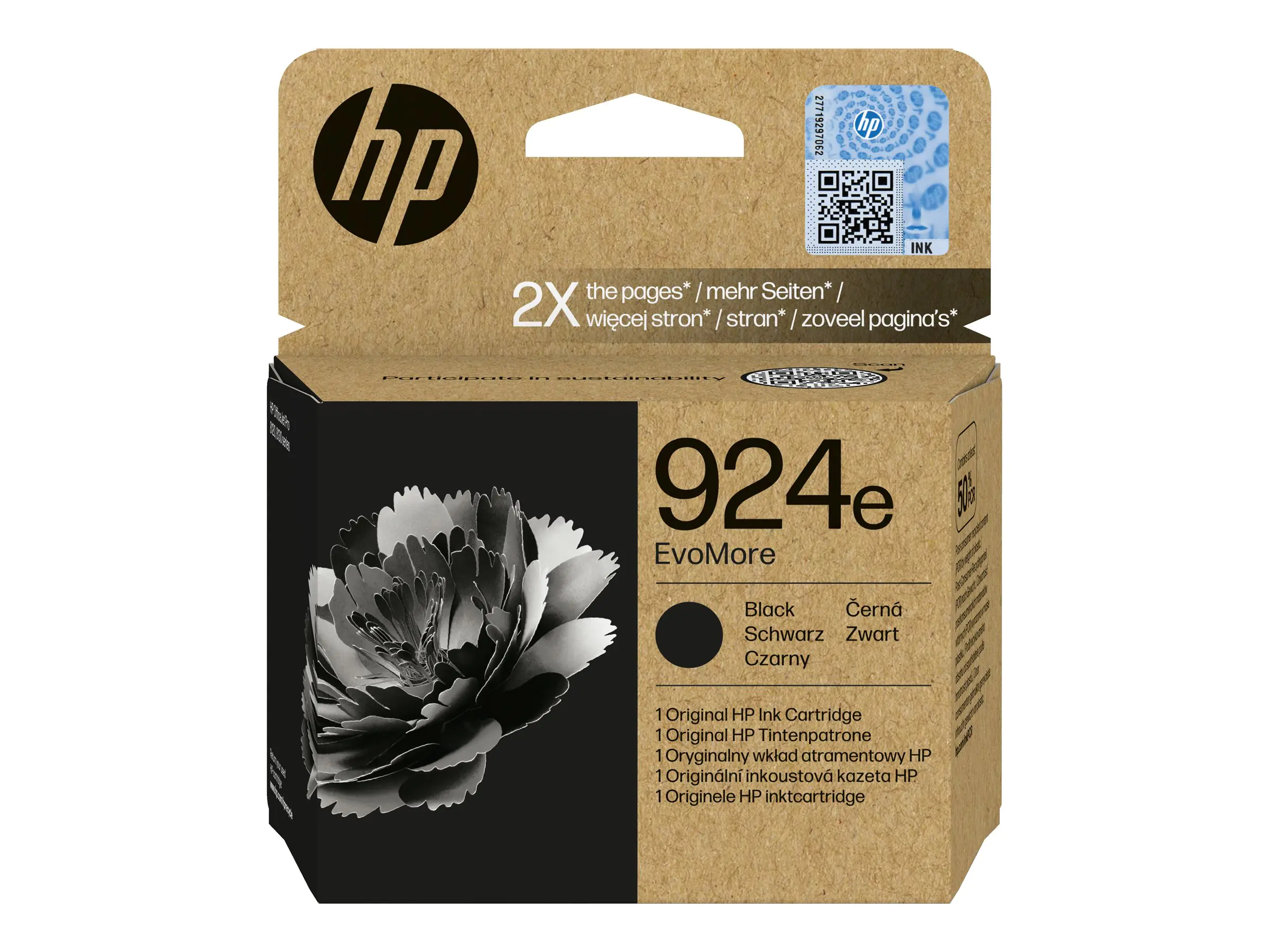 HP 924e EvoMore - Schwarz - original - Tintenpatrone - für Officejet Pro 8130e