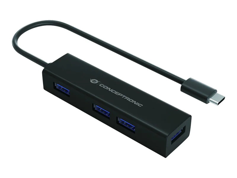 Conceptronic HUBBIES07B - Hub - 4 x SuperSpeed USB 3.0 - Desktop