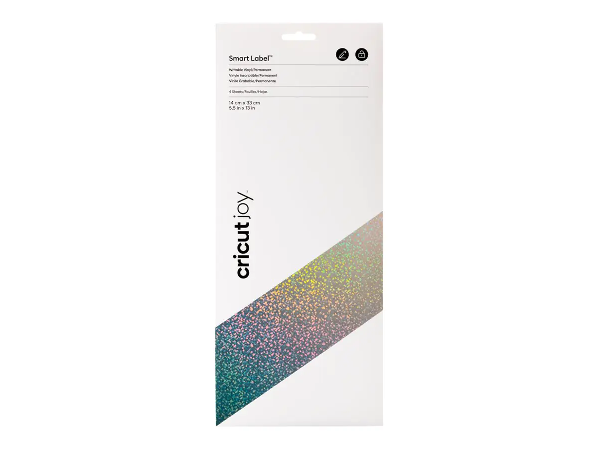 Cricut Vinylfolie Joy 14 x 33 cm 4 Blatt Holographisch Silber