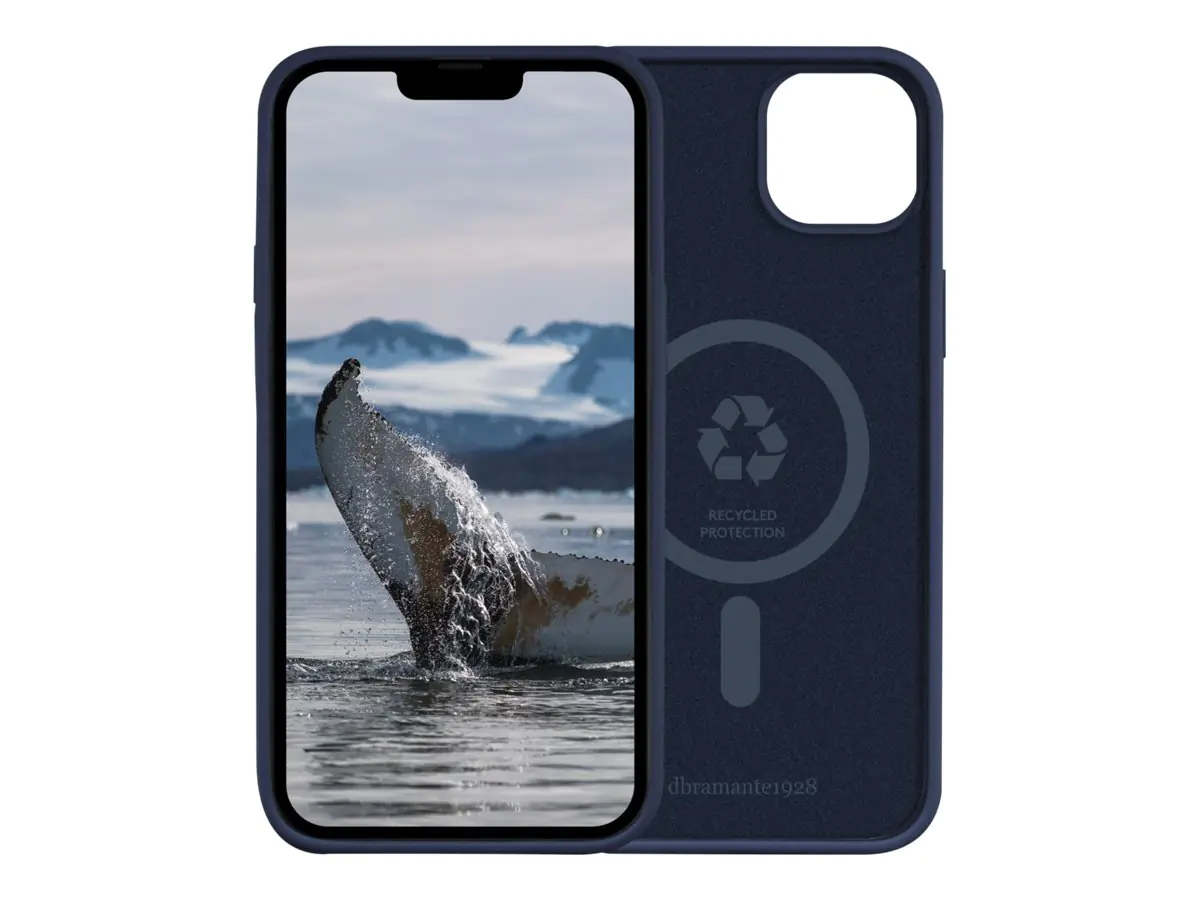 dbramante1928 Monaco - Hintere Abdeckung für Mobiltelefon - kompatibel mit MagSafe - recycelter Kunststoff - Pazifikblau - für Apple iPhone 14 Plus