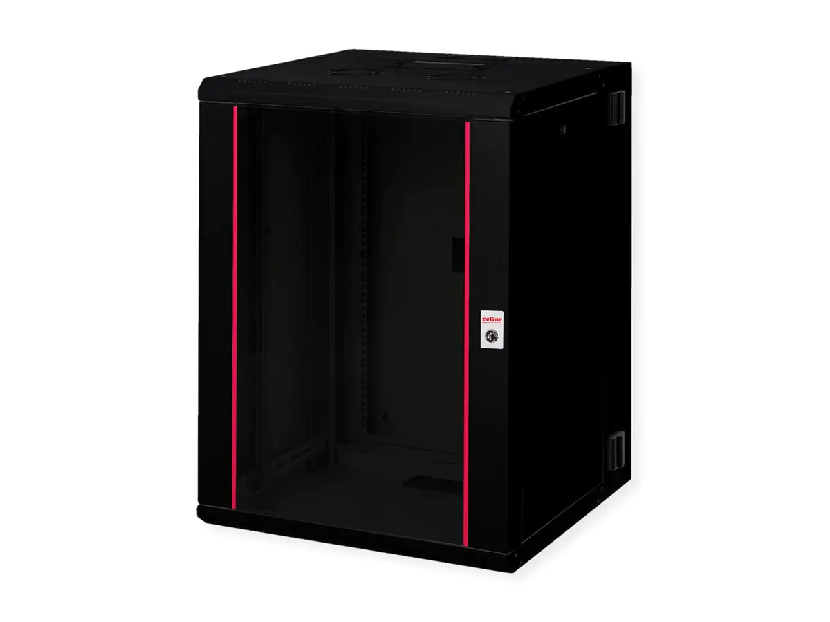 ROLINE Pro - Gehäuse - geeignet für Wandmontage - RAL 9005, Jet Black - 16U - 48.3 cm (19") 26.21.0183