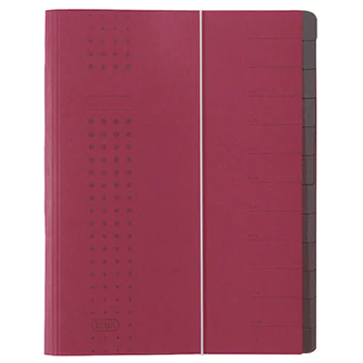 ELBA Ordnungsmappe chic 400001990 DIN A4 12Fächer Karton bordeaux