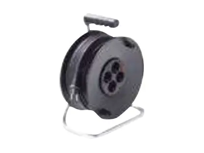 Bachmann - Verlängerungsrolle - Ausgangsanschlüsse: 4 (Stromversorgung) - 50 m Schnur - Schwarz