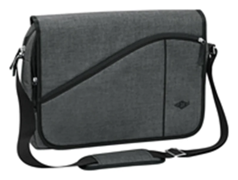 WEDO College, Junge/Mädchen, Messenger Bag, Reißverschluss, Grau, Einfarbig, Schwarz 59 353012