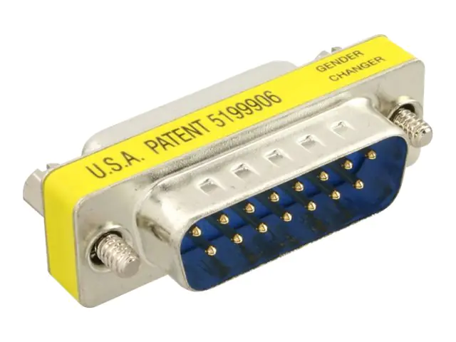 InLine - Serieller Gender Changer - 15 pin D-Sub (DB-15) (M) zu 15 pin D-Sub (DB-15) (W) - Daumenschrauben