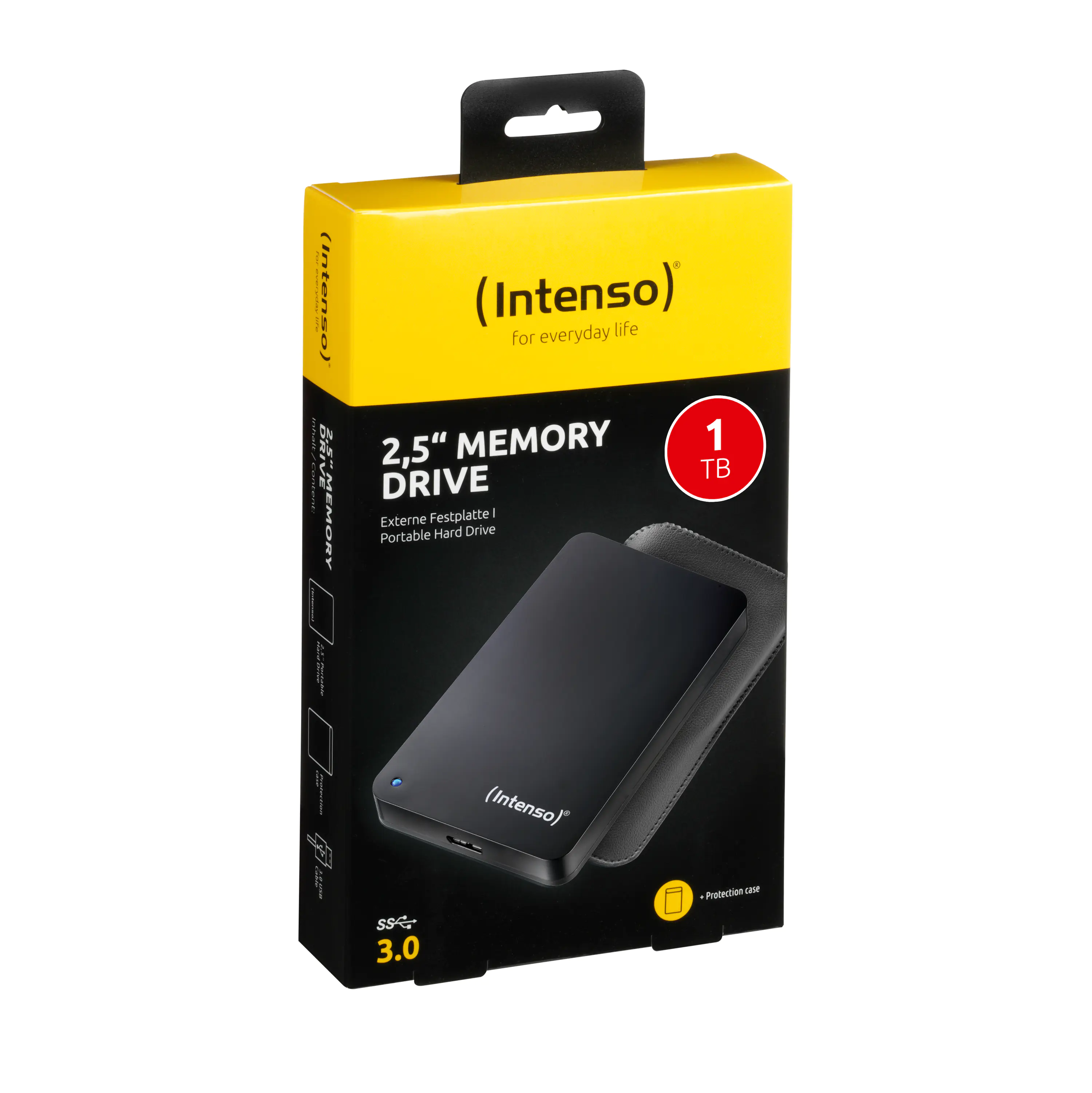 Intenso Memory Drive - Festplatte - 1 TB - extern (tragbar) - 2.5" (6.4 cm) - USB 3.0 - 5400 rpm - Puffer: 8 MB - Schwarz