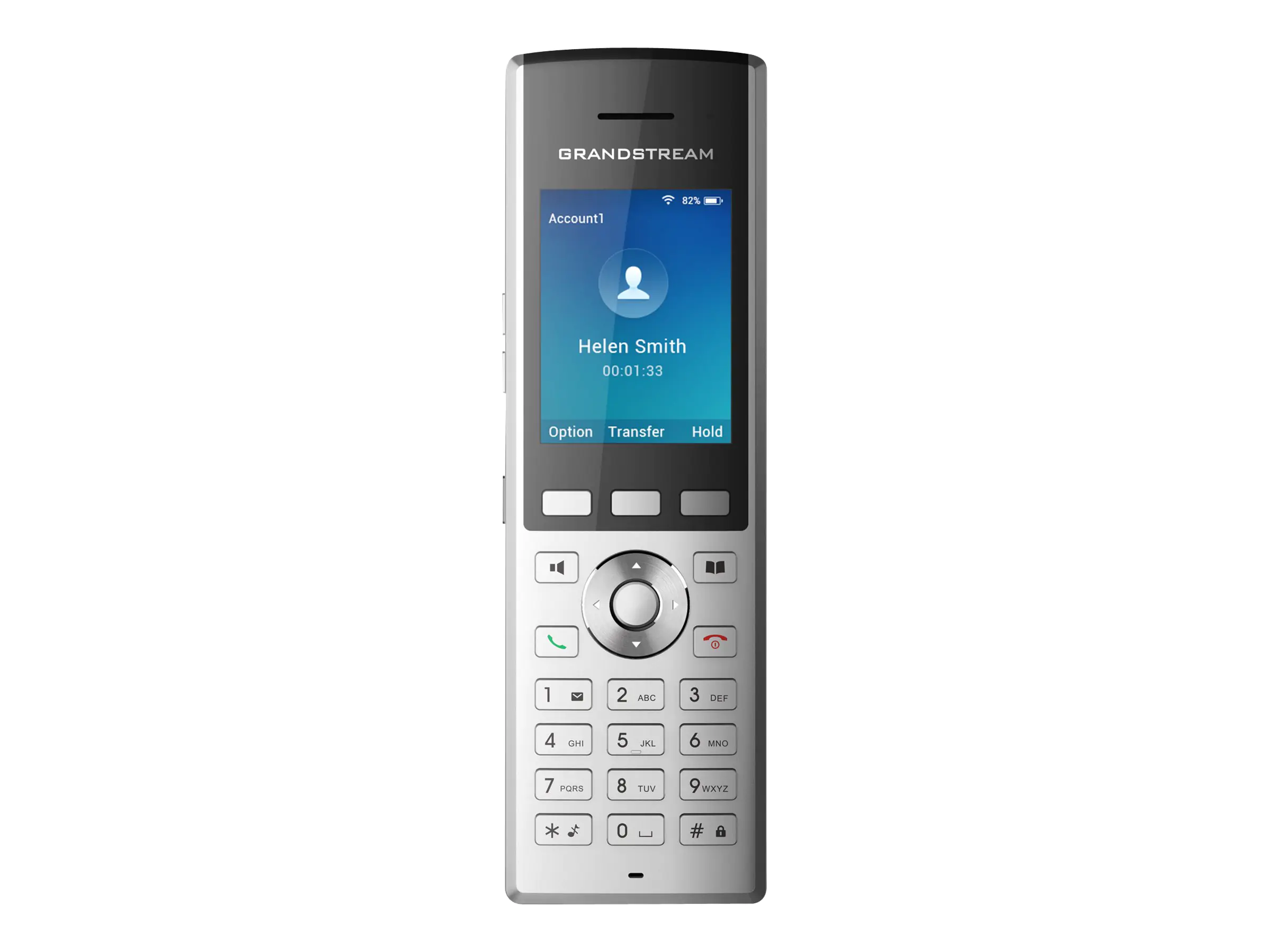 Grandstream WP820 - VoIP-Telefon - mit Bluetooth-Schnittstelle - IEEE 802.11a/b/g/n (Wi-Fi) - dreiweg Anruffunktion - SIP, RTCP, RTP, SRTP - 2 Leitungen