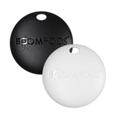 BOOMPODS BOOMTAG, Artikel, Finder, Schwarz, Weiß, Recycelbarer Kunststoff, IPX5, 8760 h TUPAC1