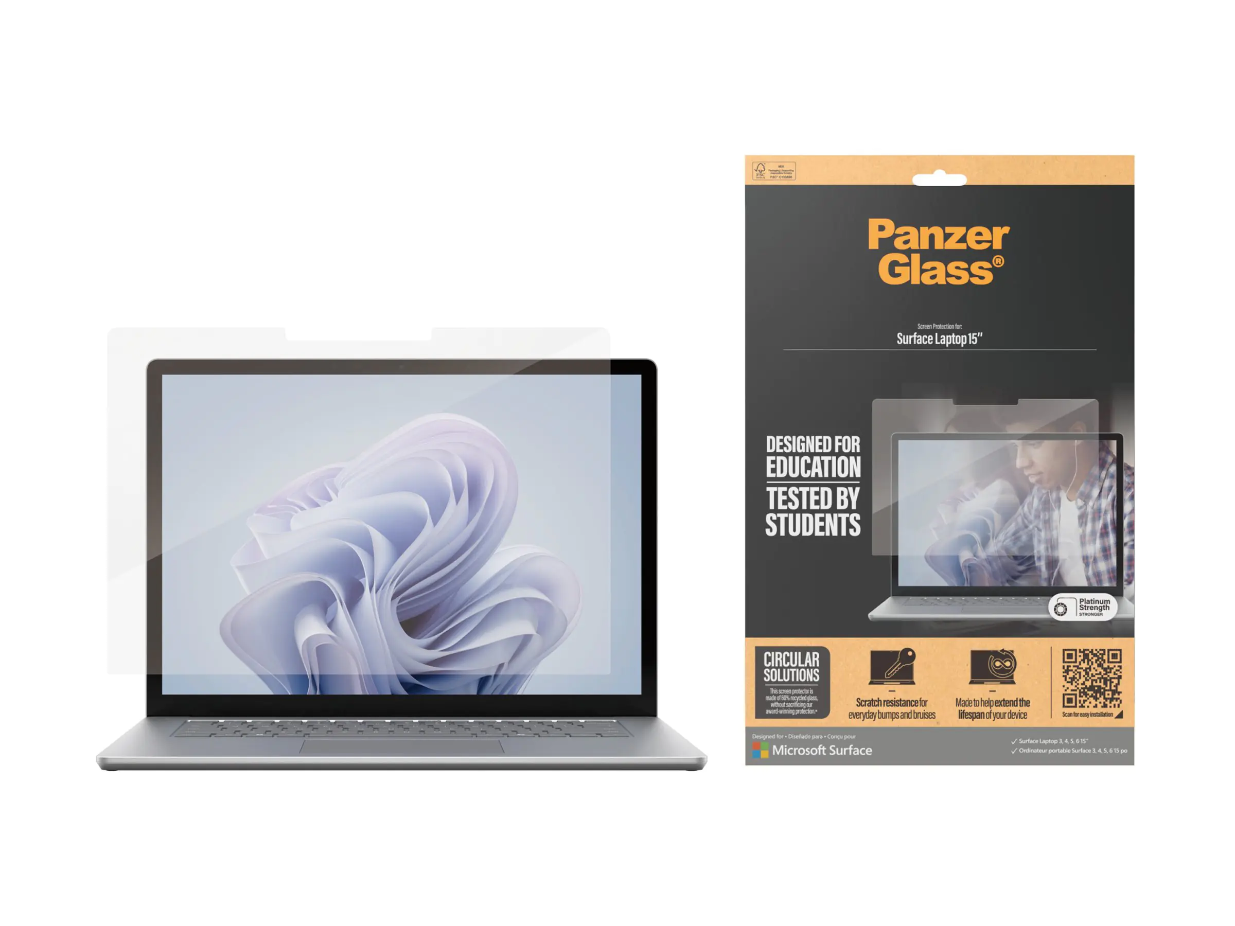 PanzerGlass Notebook-Bildschirmschutz - klebend