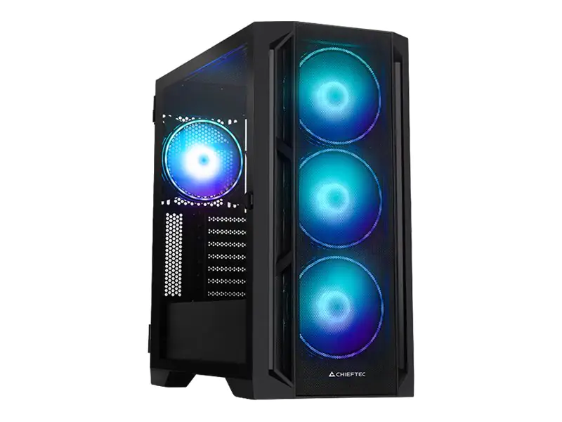 Chieftec APEX LUMO - Tower - E-ATX - Seitenteil mit Fenster (gehärtetes Glas) - keine Spannungsversorgung (ATX) - Schwarz - USB/Audio