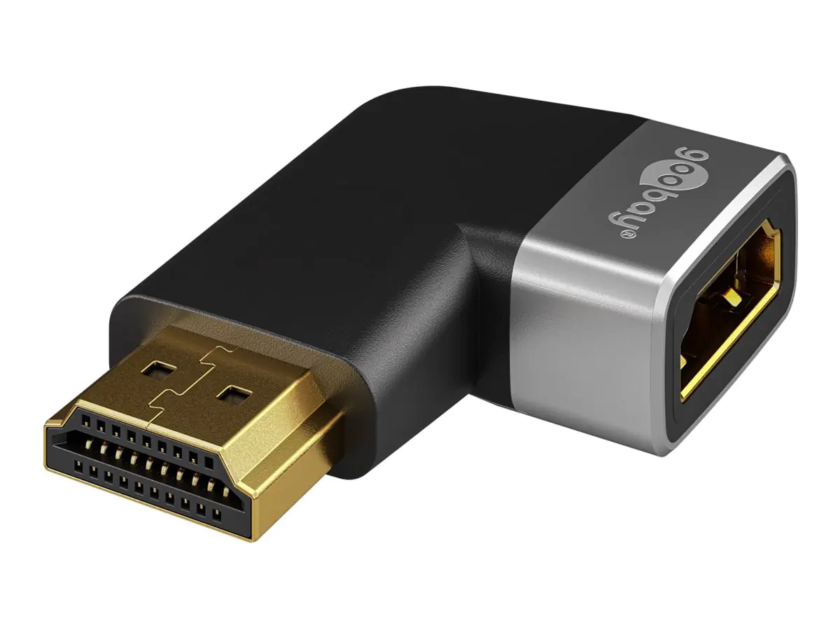 Goobay HDMI -Winkeladapter 270° horizontal 8K/60Hz - -Buchse Typ A> -Stecker - Adapter - Digi