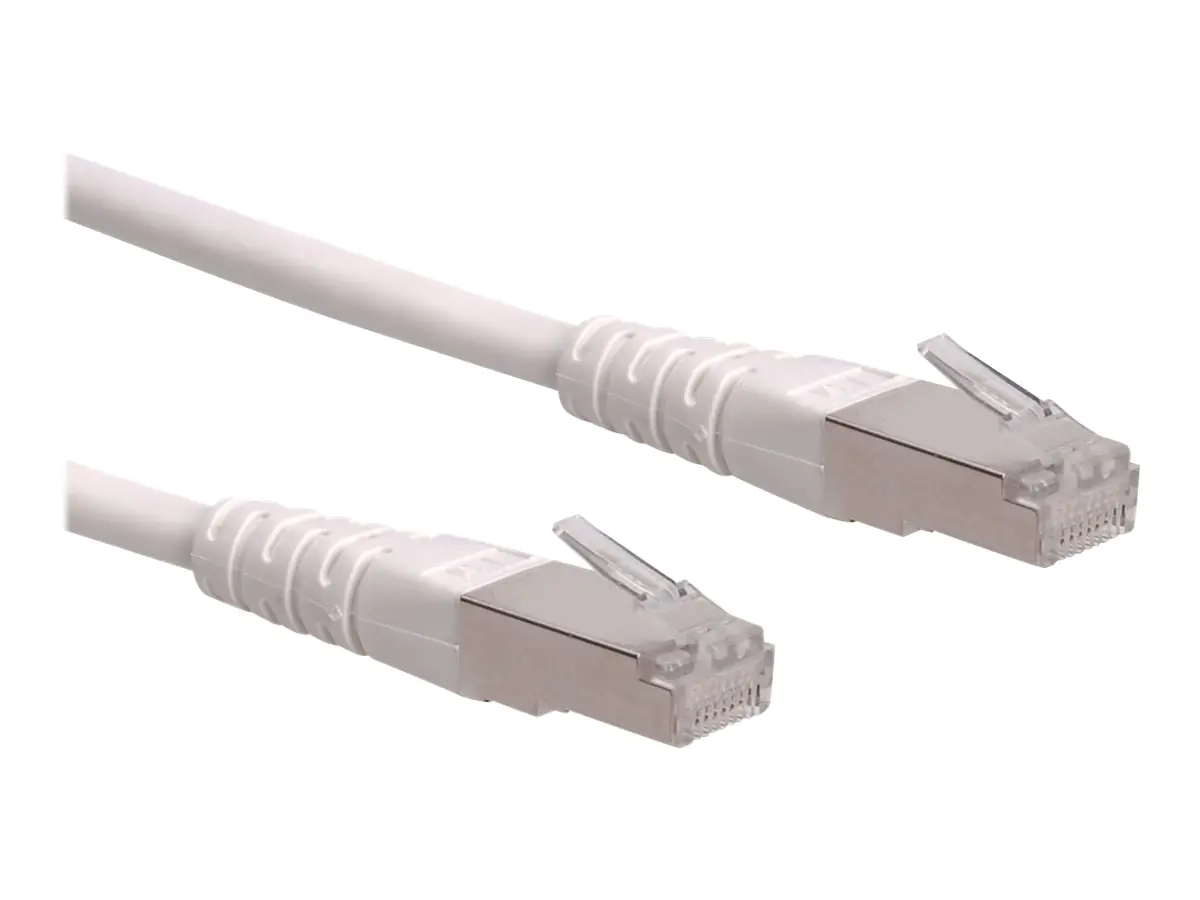 Roline - Patch-Kabel - RJ-45 (M) zu RJ-45 (M) - 1 m - SFTP - CAT 6e - geformt - weiß
