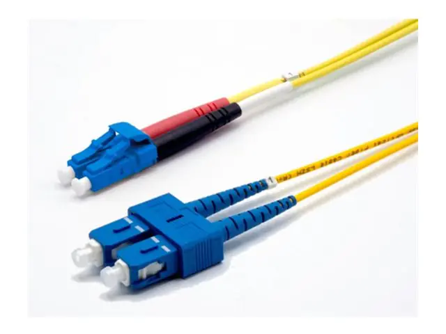 Ekivalan LWL Duplex Patchkabel OS2 9/LC/SC gelb - Kabel - 10 m