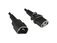Helos - Spannungsversorgungs-Verlängerungskabel - power IEC 60320 C13 zu IEC 60320 C14 - 250 V - 10 A - 5 m - Schwarz - weltweit