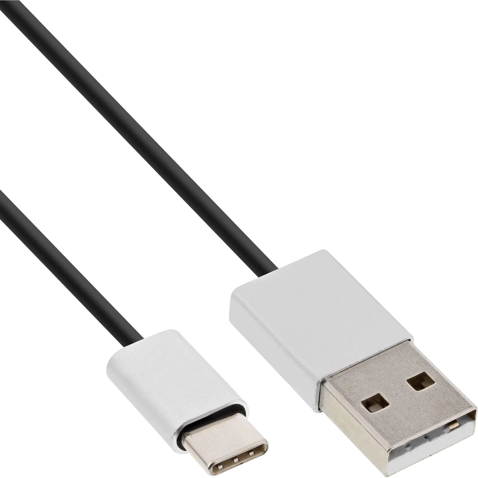 InLine - USB-Kabel - USB (M) bis USB-C (M) - USB 2.0 - 3 m - Schwarz