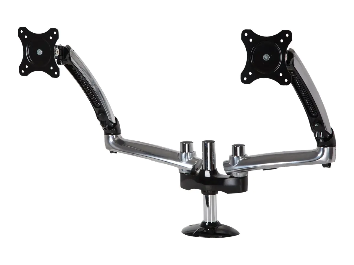 Peerless 620AD Series Desktop Mount LCT620AD - Befestigungskit (Spannbefestigung für Tisch, Tischplattenbohrung, Mantelrohr, Doppelgelenkarm) - neig- und schwenkbar - für 2 LCD-Displays - Schwarz - Bildschirmgröße: 30.5-76.2 cm (12"-30") - Schreibtisch