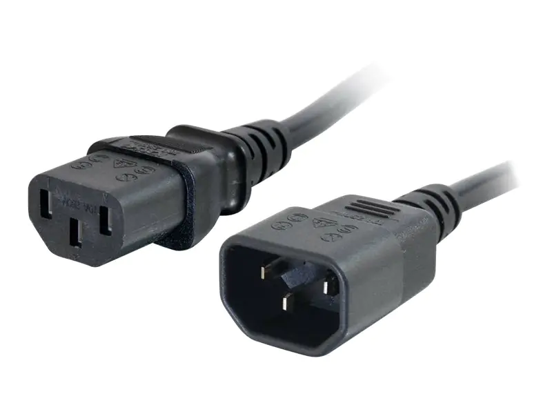 C2G Computer Power Cord Extension - Spannungsversorgungs-Verlängerungskabel - power IEC 60320 C13 zu IEC 60320 C14 - Wechselstrom 250 V - 1 m