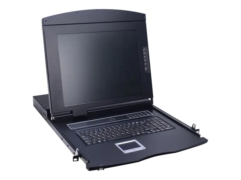 Value - KVM-Konsole - USB - Französisch - 43 cm (17") - Rack - einbaufähig - 1280 x 1024 - 1000:1 - VGA - Schwarz - 1U
