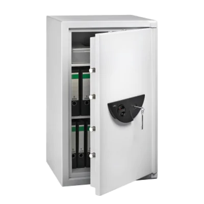 BURG-WÄCHTER Sicherheitsschrank WS Office-Doku 824 K Innenmaße: 49,8 x 94,6 x 33,6 cm (B x H x T) 145,5mm Doppelbartschloss Stahl hellgrau