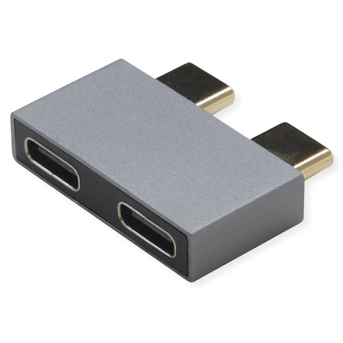 Roline - USB-Adapter - 24 pin USB-C (M) zu 24 pin USB-C (W) - USB 3.2 Gen 2 - 5 V - 3 A - Silber