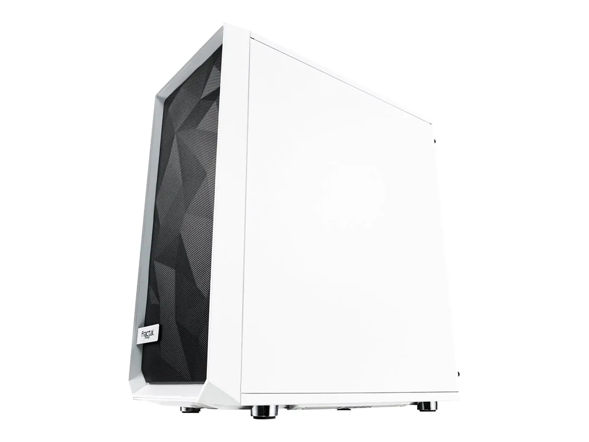 Fractal Design Meshify C White - TG - Tower - ATX - Seitenteil mit Fenster (gehärtetes Glas) - keine Spannungsversorgung (ATX) - weiß - USB/Audio