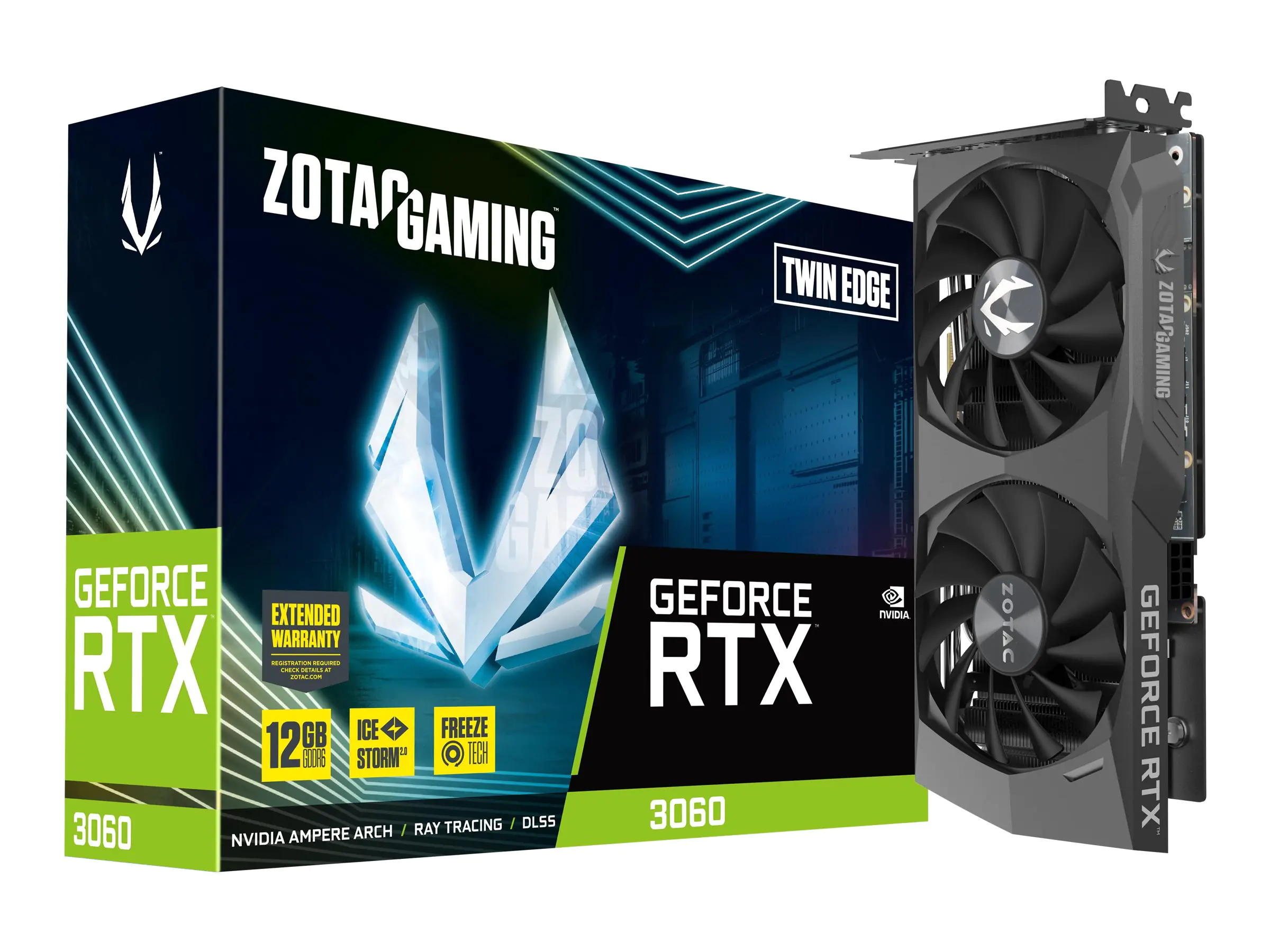 Zotac GAMING GeForce RTX 3060 Twin Edge - Grafikkarten - GF RTX 3060 - 12 GB GDDR6 - PCIe 4.0 x16 - 3 x DisplayPort, HDMI