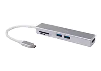 Equip USB-Hub USB-C St -> 5x USB 3.0 Bu 0.15cm 4K/30Hz sw