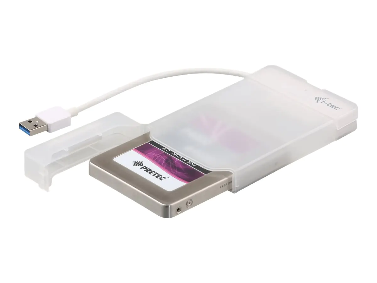 i-Tec MySafe Advance - Speichergehäuse - 2.5" (6.4 cm) - SATA 6Gb/s - 600 MBps - USB 3.0 - weiß