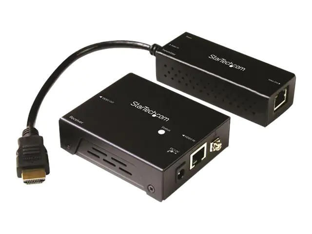 StarTech HDBaseT Extender Kit mit kompakt Transmitter - HDMI über CAT5 - HDMI over HDBaseT bis zu 4K - Erweiterung für Video/Audio - Sender - über CAT 5 - 19-poliger HDMI Typ A / RJ-45 - bis zu 70 m - für P/N: SVA12M2NEUA, SVA12M5NA