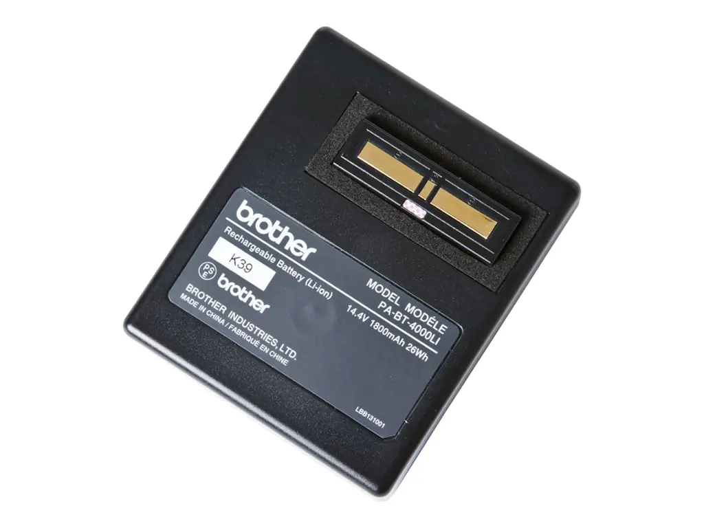 Brother PA-BT-4000LI - Drucker-Batterie - Lithium-Ionen - 1800 mAh - für Brother TD-2120, TD-2130; P-Touch PT-P900, PT-P950; RuggedJet RJ-4030, RJ-4040