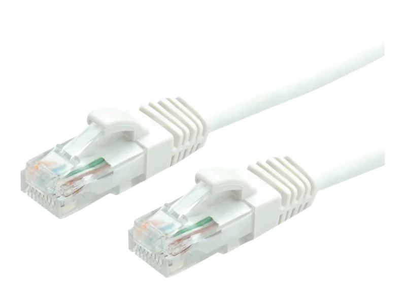 VALUE - Patch-Kabel - RJ-45 (M) zu RJ-45 (M) - 30 cm - UTP - CAT 6a - geformt - weiß
