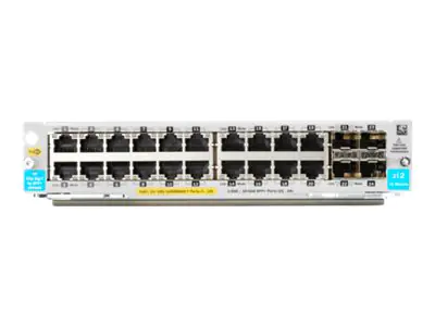 HPE - Erweiterungsmodul - Gigabit Ethernet (PoE+) x 20 + Gigabit Ethernet / 10 Gigabit SFP+ x 4 - für HPE Aruba 5406R, 5406R 16, 5406R 44, 5406R 8-port, 5406R zl2, 5412R, 5412R 92, 5412R zl2