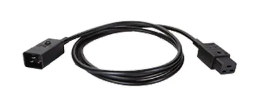 Bachmann Kaltgeräte-Verlängerung, C20 auf C19 H05VV-F2 1,50 mm², schwarz, 2,0m