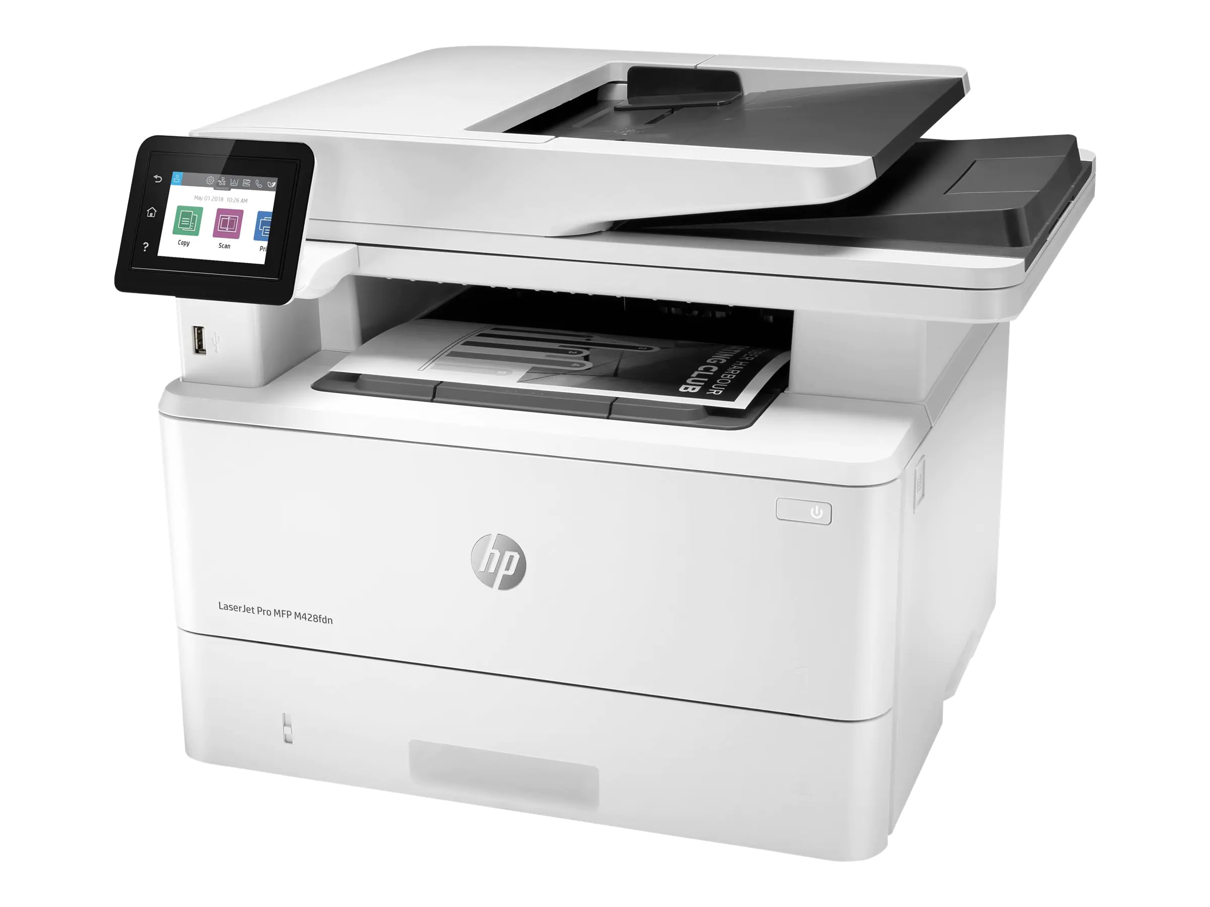 HP LaserJet Pro MFP M428fdn - Multifunktionsdrucker - s/w - Laser - A4 (210 x 297 mm), Legal (216 x 356 mm) (Original) - A4/Legal (Medien) - bis zu 38 Seiten/Min. (Kopieren) - bis zu 38 Seiten/Min. (Drucken) - 350 Blatt - 33.6 Kbps - USB 2.0, Gigabit LAN,