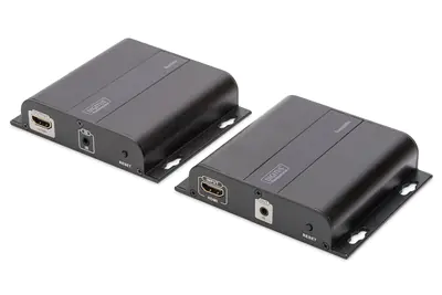 DIGITUS Professional DS-55122 4K HDMI Extender via CAT / IP (Set) - Video-/Audio-/Infrarot-Übertrager - HDMI - bis zu 120 m